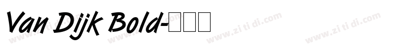 Van Dijk Bold字体转换
